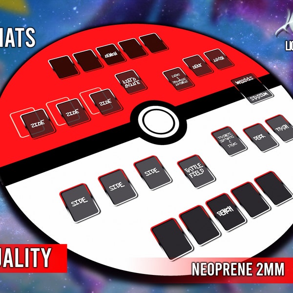 Pokemon Trading Card game compatible Gamemat - (2 Players)