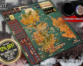 Gamemat Game of Thrones mit Erweiterung „Mutter der Drachen“ (86 x 86 cm) INOFFIZIELLES PRODUKT