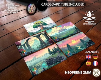 Tapete de juego compatible con Earthborne Rangers - Área de jugador y área compartida