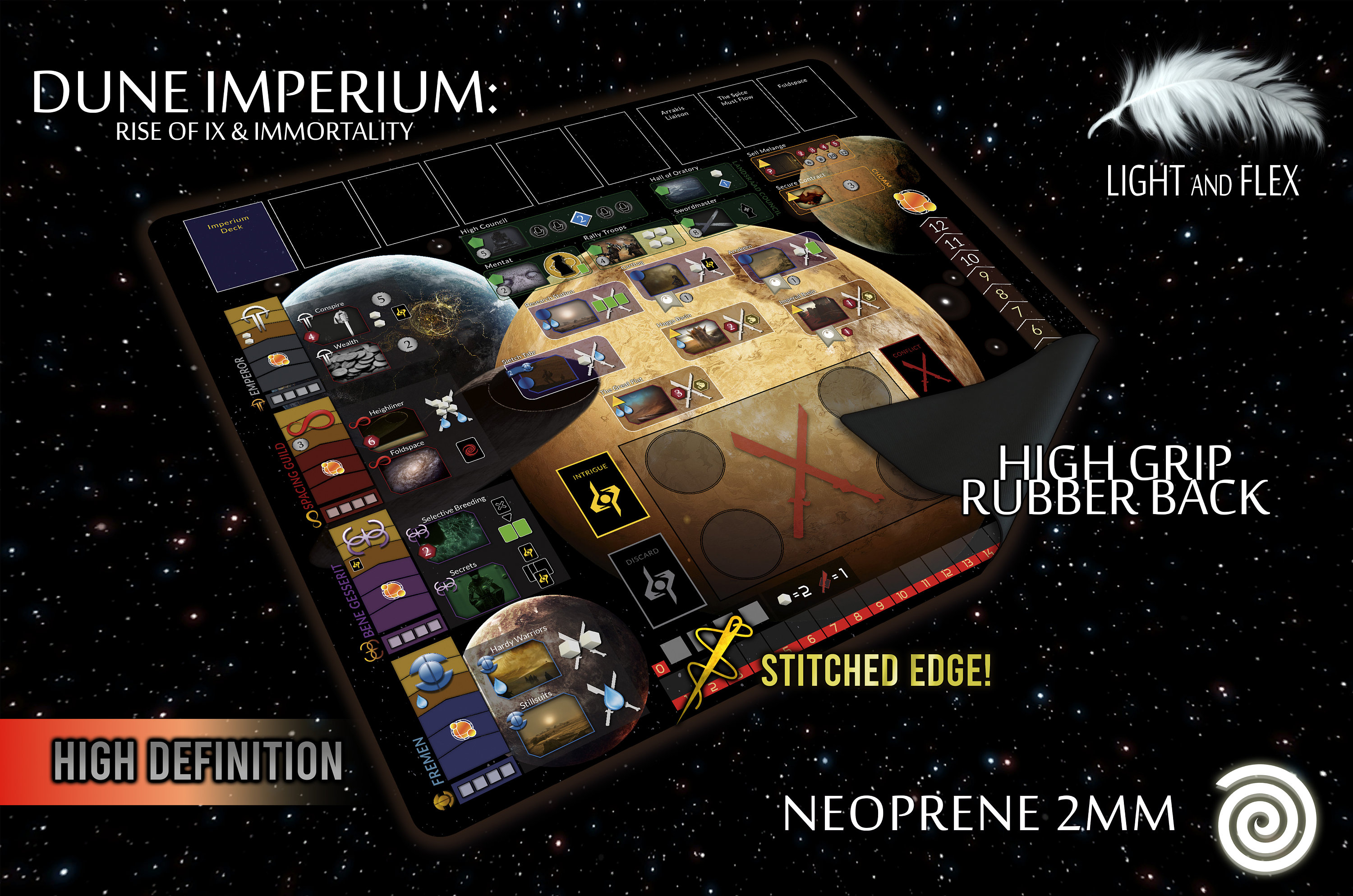 DUNE IMPERIUM Playmat Rise of IX and Immortality (Unofficial Product)