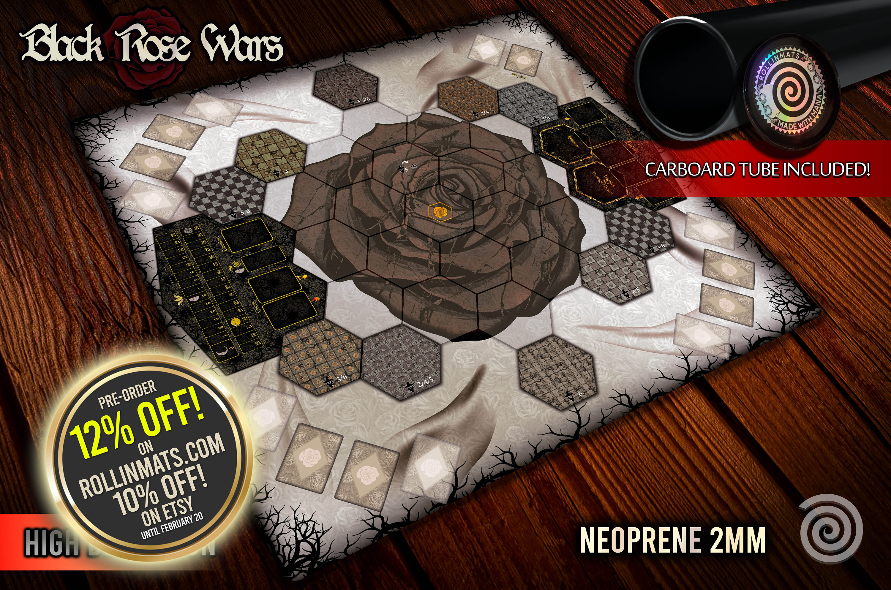 ゲームマット ブラックローズウォーズ - Etsy 日本