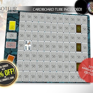 Playmat Saboteur 20th anniversary  Compatible Gamemat (Core and Dark Cave)
