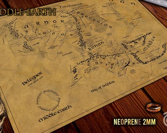 Tapete Mapa de la Tierra Media
