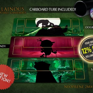 Gamemat non ufficiale compatibile con Villainous (espansioni incluse)