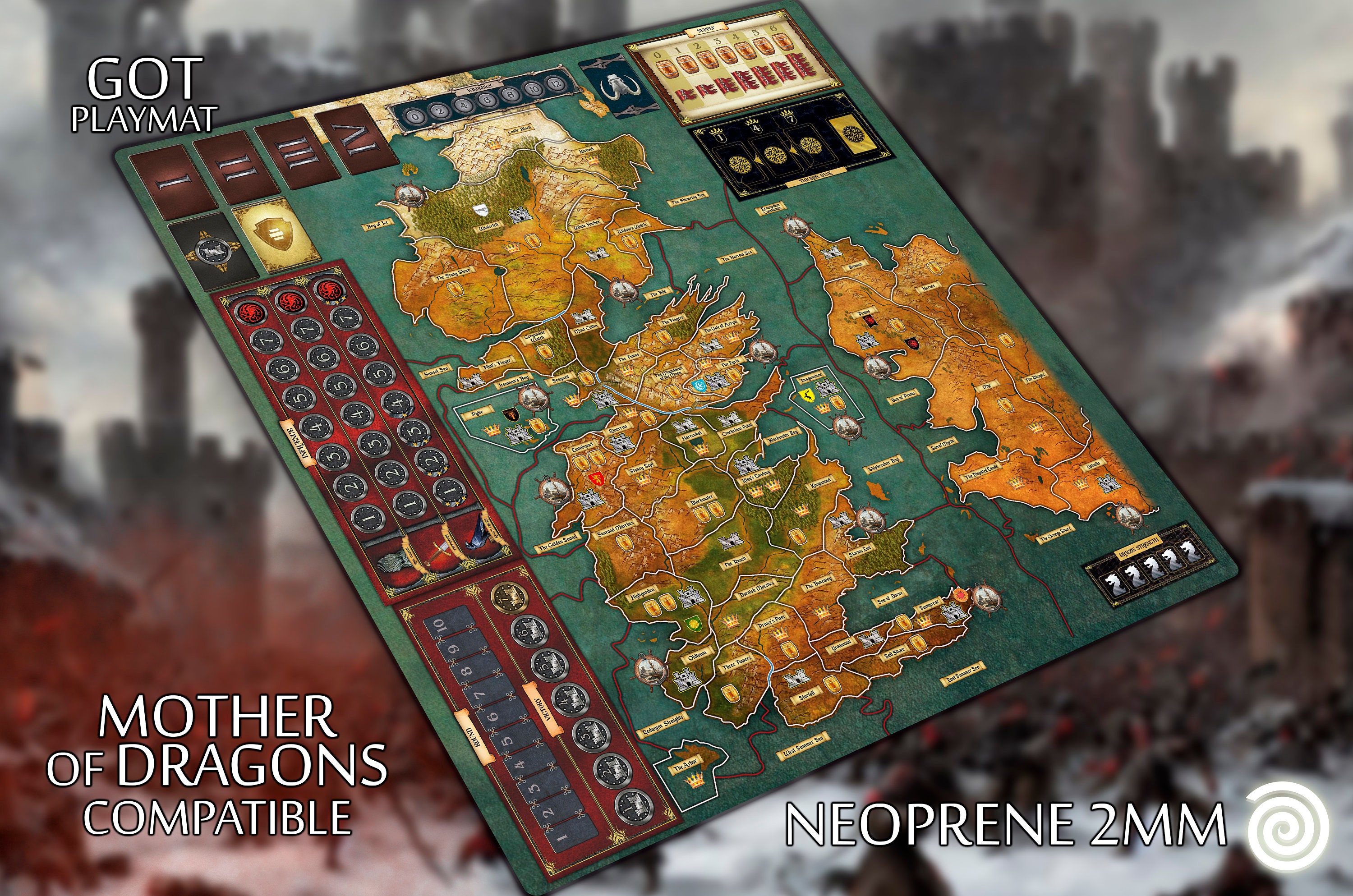 Game of Thrones Compatible Gamemat - (with Mother of Dragons