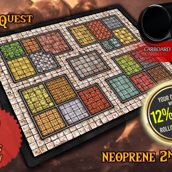 Spielmatte HeroQuest (2 Gänge) Remake INOFFIZIELLES PRODUKT