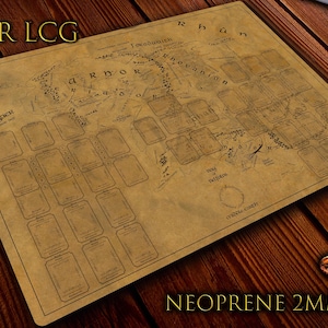 Tappetino da gioco compatibile con Il Signore degli Anelli LCG - 2 giocatori 110×80 cm