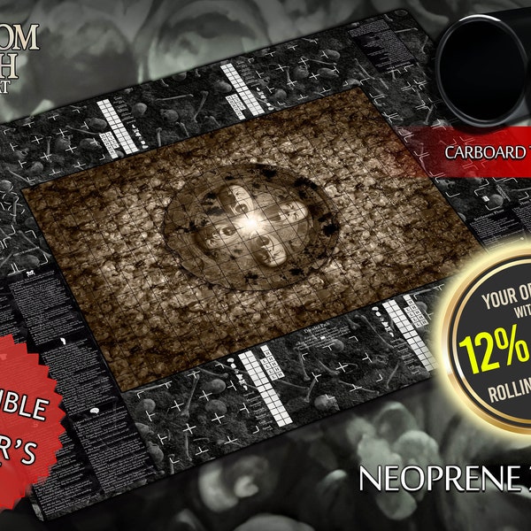 Kingdom Death : Tapis de monstre KDM (compatible Gambler's Chest)