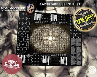 Kingdom Death: Monster mat KDM (Gambler&#39;s Chest compatible)