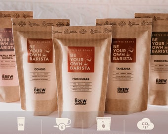 Einzigartige Kaffee Geschenke für Kaffeeliebhaber | ARABICA frische Kaffeebohnen sortenrein | 66g ganze Bohne Kaffee für Kaffeekenner
