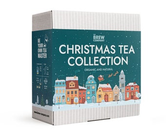 Juego de regalo de té de Navidad premium / Caja de regalo personalizada de la colección de té de hojas sueltas de Navidad para el amante del té especial en su vida