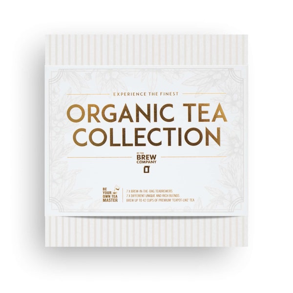 Tea as get well soon gift| Original tea gift set for women and men - Premium loose leaf organic tea selection of 7 unique tea brewers