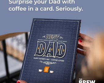 Cool Father's Day greeting cards | Send a special coffee gift to your dad together with a unique happy Father's Day card