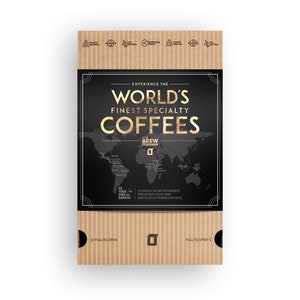 Gourmet Kaffee-Geschenk-Box für einen besonderen Kaffee-Liebhaber | 25 verschiedene Premium Arabica-Kaffeespezialitäten