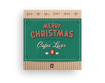 Confezione regalo natalizia con caffè speciale / Invia un regalo di festa personalizzato e augura un buon Natale ai tuoi cari