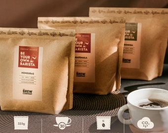 Café en grano ARABICA de origen único / 333 g de café en grano entero, regalos para conocedores del café