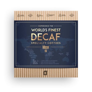 Kaffee Geschenk | Premium entkoffeinierter Kaffee Geschenkidee für Kaffeeliebhaber mit gemahlenen Kaffeespezialitäten im Inneren