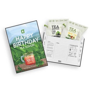 HAPPY BIRTHDAY theewenskaarten | Cadeaukaarten voor speciale thee met premium losse thee als cadeau voor een speciale theeliefhebber