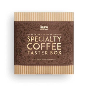 Das perfekte Dankeschön! Premium Coffeebrewer-Verkostungsbox mit 7 gemahlenen Ursprungskaffees als kreatives Gourmetgeschenk