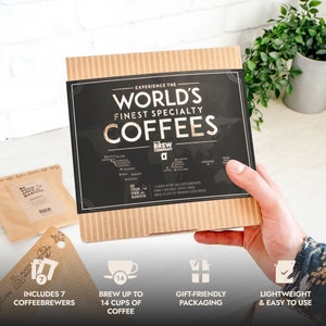 Geschenkbox für frisch gerösteten gemahlenen Kaffee | Weltbeste sortierte Premium-Arabica-Spezialitäten aus einem Weingut für Kaffeeliebhaber