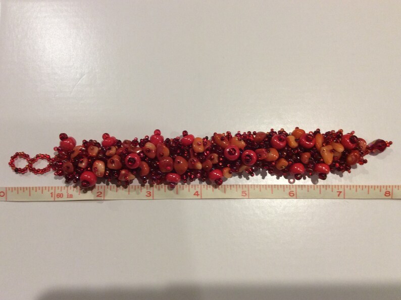 Guatemalan Handcrafted Red Beaded Bracelet