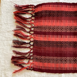 Scarf - Handwoven Guatemalan Burgundy Scarf