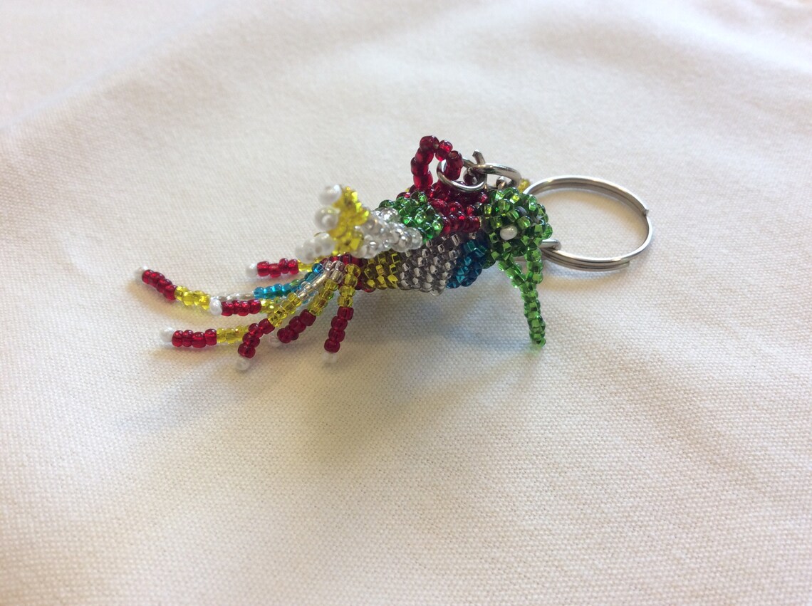 Glittering Handmade Guatemalan Quetzal in Flight Keychain Etsy