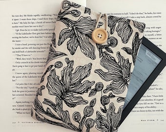 Vintage Floral Kindle Sleeve – Handmade Padded E-Reader Cover