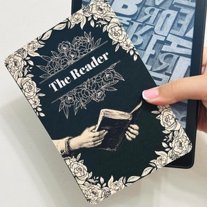 The Reader Kindle Insert for Clear Case, Kindle Accessories, Bookish Kindle Sticker, Kindle Skin, Book Lover Gift, Cardstock Kindle Insert