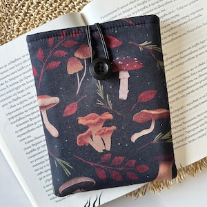 Pilze Kindle Hülle, Gepolsterte Kindle Paperwhite Hülle, Buch Zubehör, Geschenk für Buchliebhaber, E-Reader Tasche, Kindle Oasis Hülle