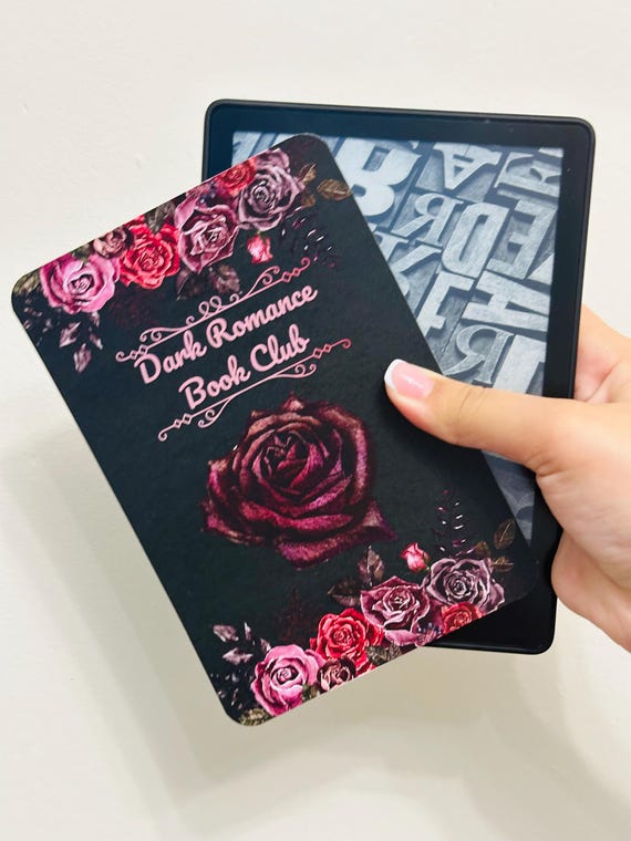 The Dark Romance Reader Kindle Insert for Clear Case, Kindle Accessories, Bookish Access, Kindle Skin, Bookish gift, Cardstock Kindle Insert