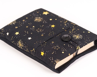 Constellation Book Sleeve, Stars Book Cover, Sky Book Protector, Celestial Padded Book Pouch, Padded Book Purse, Bookworm Gift, Book Bag