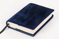 Luxury Navy Velvet Book Cover – Handmade Padded Protector, Elegant Men’s Gift for Readers product logo