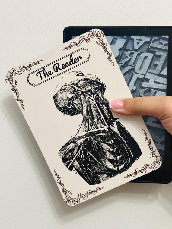 The Reader Kindle Insert for Clear Case, Kindle Accessories, Bookish Kindle Sticker, Kindle Skin, Book Lover Gift, Cardstock Kindle Insert
