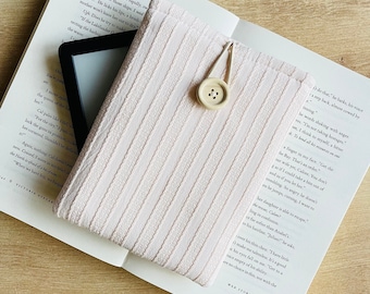 Baby Pink Kindle Sleeve, Pink Kindle Oasis Cover, Kindle Paperwhite Pouch, Padded Kindle Cover, Fabric Kindle Pouch, Kindle Fabric Jacket