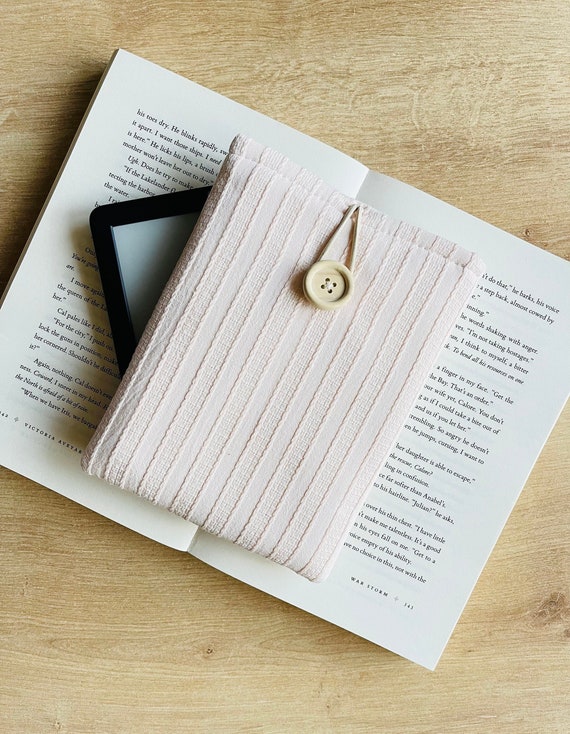 Baby Pink Kindle Sleeve, Pink Kindle Oasis Cover, Kindle Paperwhite Pouch, Padded Kindle Cover, Fabric Kindle Pouch, Kindle Fabric Jacket