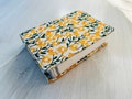 Embroidered Book Cover, Daisies Book Pouch, Custom Size Book Jacket, Adjustable Book Protector, Padded Book Cover, Book Lover Gift product logo