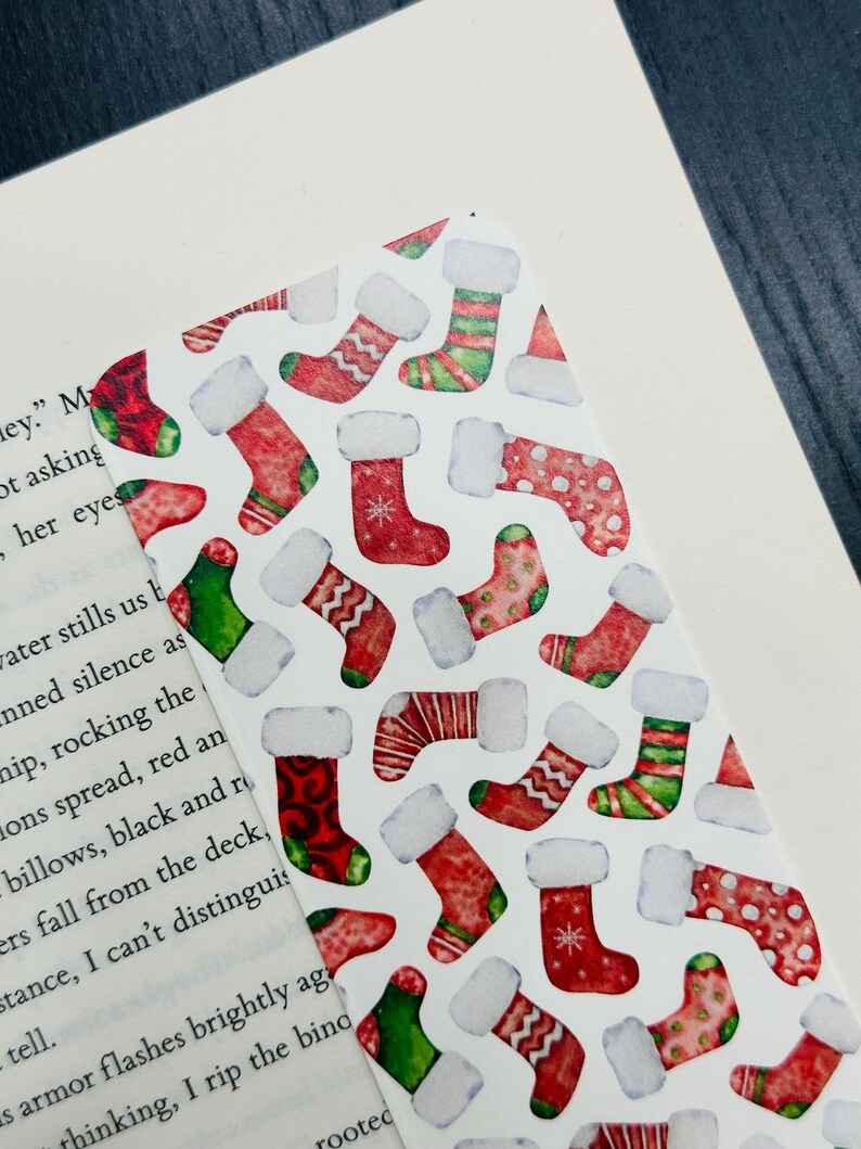 Christmas Boots Bookmark, Christmas Bookmark, Book Accessories, Book