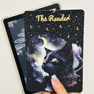 Insert Kindle Reader pour étui transparent, accessoires Kindle, accès livresque, skin Kindle, livre cadeau, insert Kindle The Cat Lover