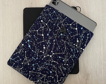 Constellation iPad Sleeve: Padded Cotton Tablet Cover
