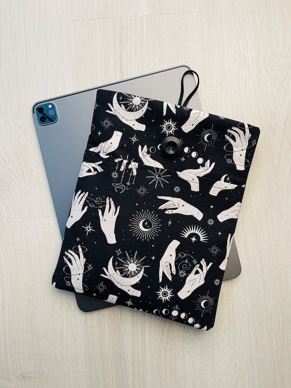 Witchy IPad Sleeve, Celestial IPad Cover, Padded IPad Pouch, Fabric IPad Bag, Stars And Celestial Tablet Sleeve, Tablet Cover, Tablet Pouch