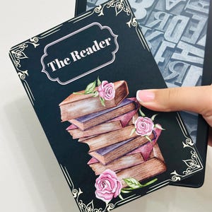 The Reader Kindle Insert for Clear Case, Kindle Accessories, Bookish Kindle Sticker, Kindle Skin, Book Lover Gift, Cardstock Kindle Insert