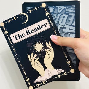 The Reader Kindle Insert for Clear Case, Kindle Accessories, Bookish Kindle Sticker, Kindle Skin, Book Lover Gift, Cardstock Kindle Insert