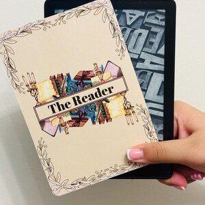 The Reader Kindle Insert for Clear Case, Kindle Accessories, Bookish Kindle Sticker, Kindle Skin, Book Lover Gift, Cardstock Kindle Insert