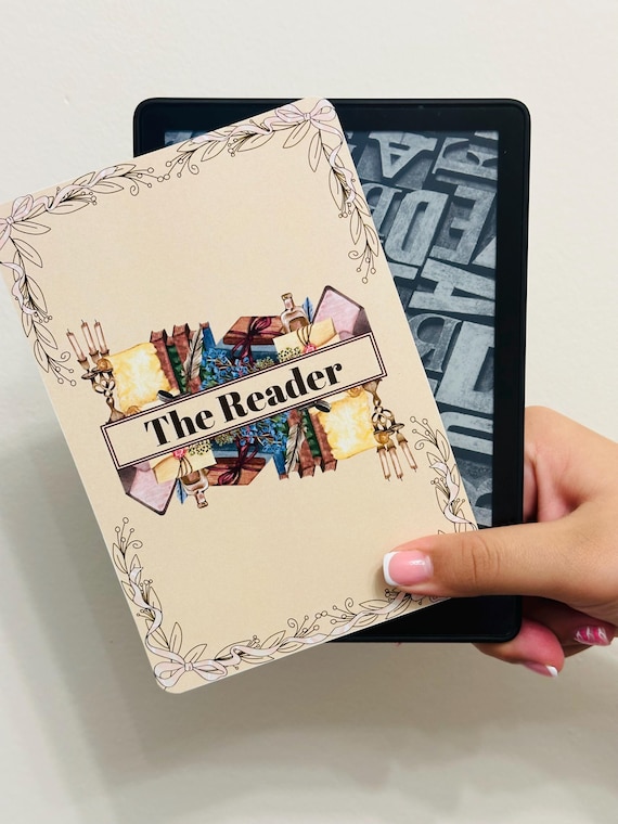 The Reader Kindle Insert for Clear Case, Kindle Accessories, Bookish Kindle Sticker, Kindle Skin, Book Lover Gift, Cardstock Kindle Insert