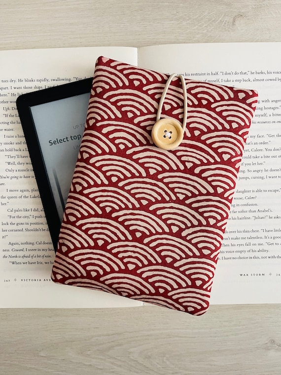 Vintage Waves Kindle Sleeve, Vintage Kindle Paperwhite Case, Padded Kindle Cover, Kindle Oasis Pouch, Kindle Paperwhite Jacket, Kindle purse
