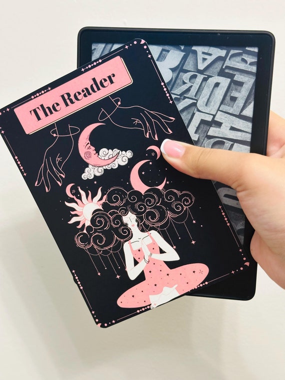 The Reader Kindle Insert for Clear Case, Kindle Accessories, Bookish Kindle Sticker, Kindle Skin, Book Lover Gift, Cardstock Kindle Insert