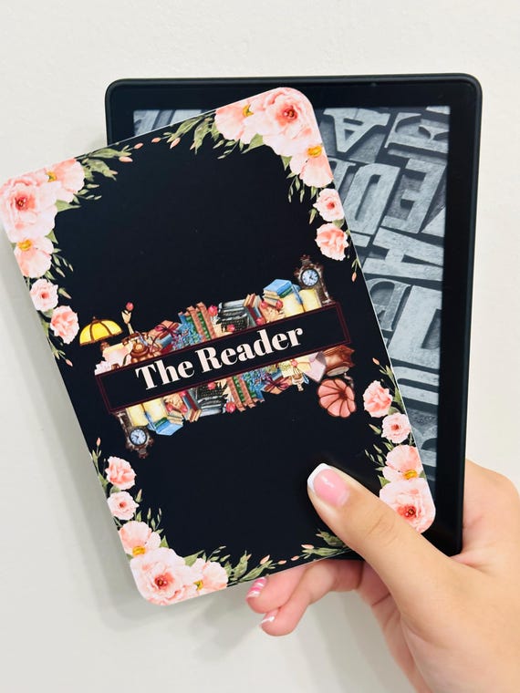 The Reader Kindle Insert for Clear Case, Kindle Accessories, Bookish Kindle Sticker, Kindle Skin, Book Lover Gift, Cardstock Kindle Insert