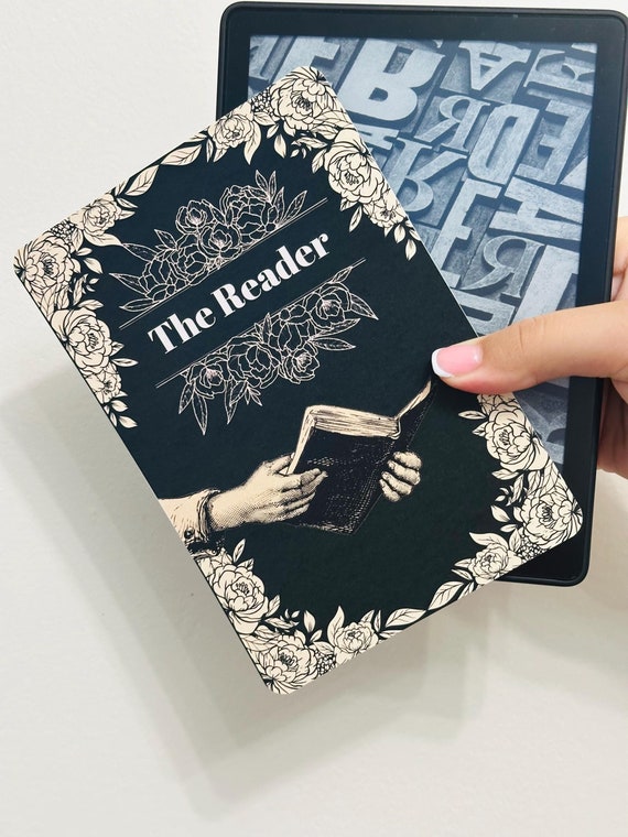The Reader Kindle Insert for Clear Case, Kindle Accessories, Bookish Kindle Sticker, Kindle Skin, Book Lover Gift, Cardstock Kindle Insert