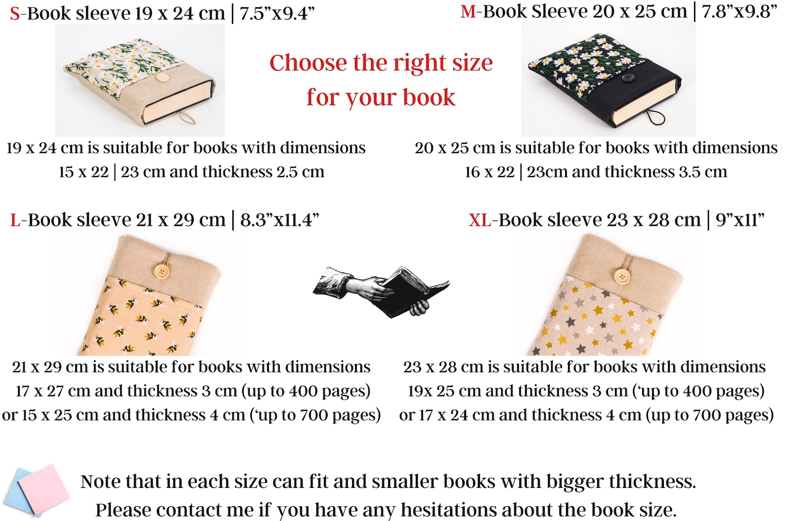 Daisy Book Sleeve Embroidered Book Cover Flower Book Pouch Etsy